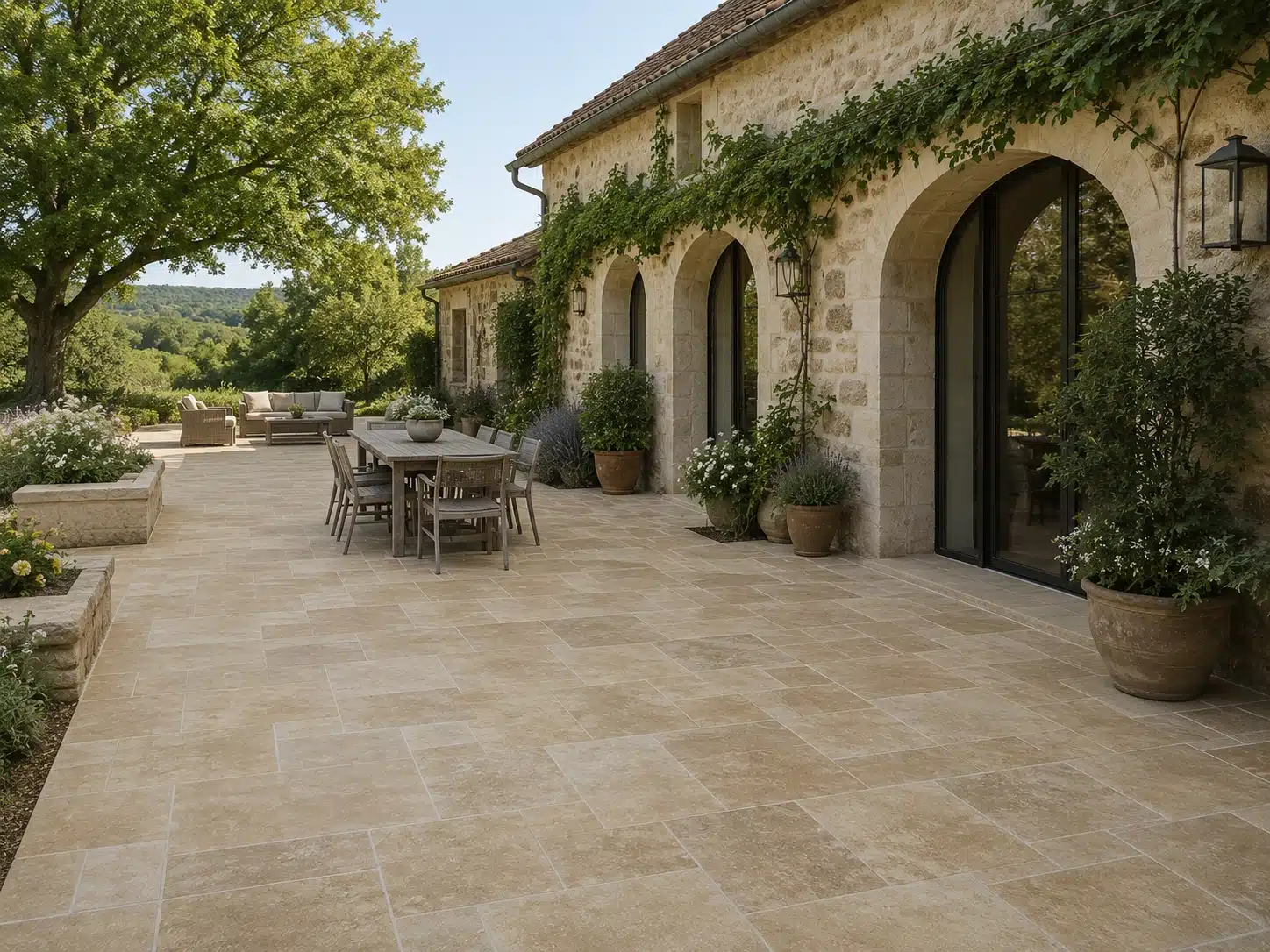 dalle travertin extérieur 3 cm